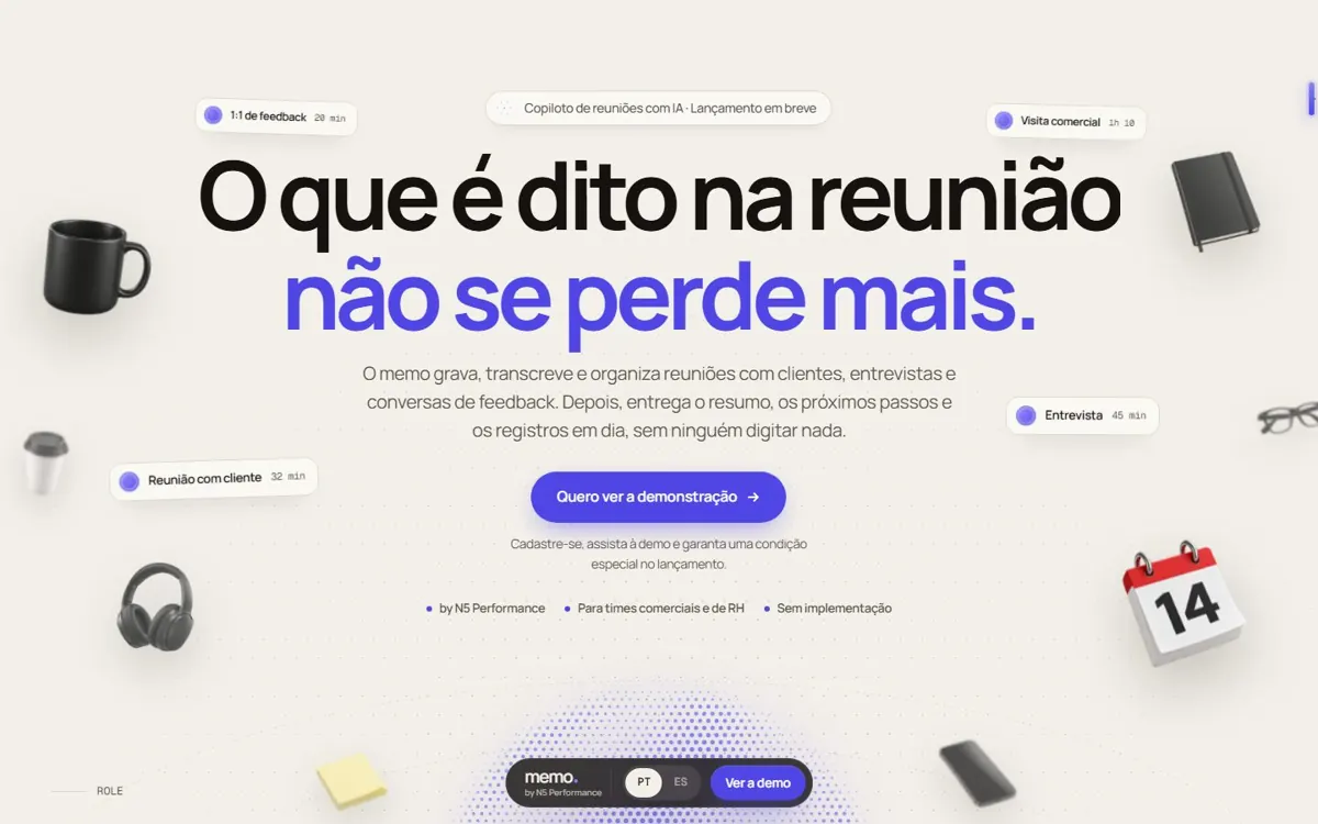 memo launch page